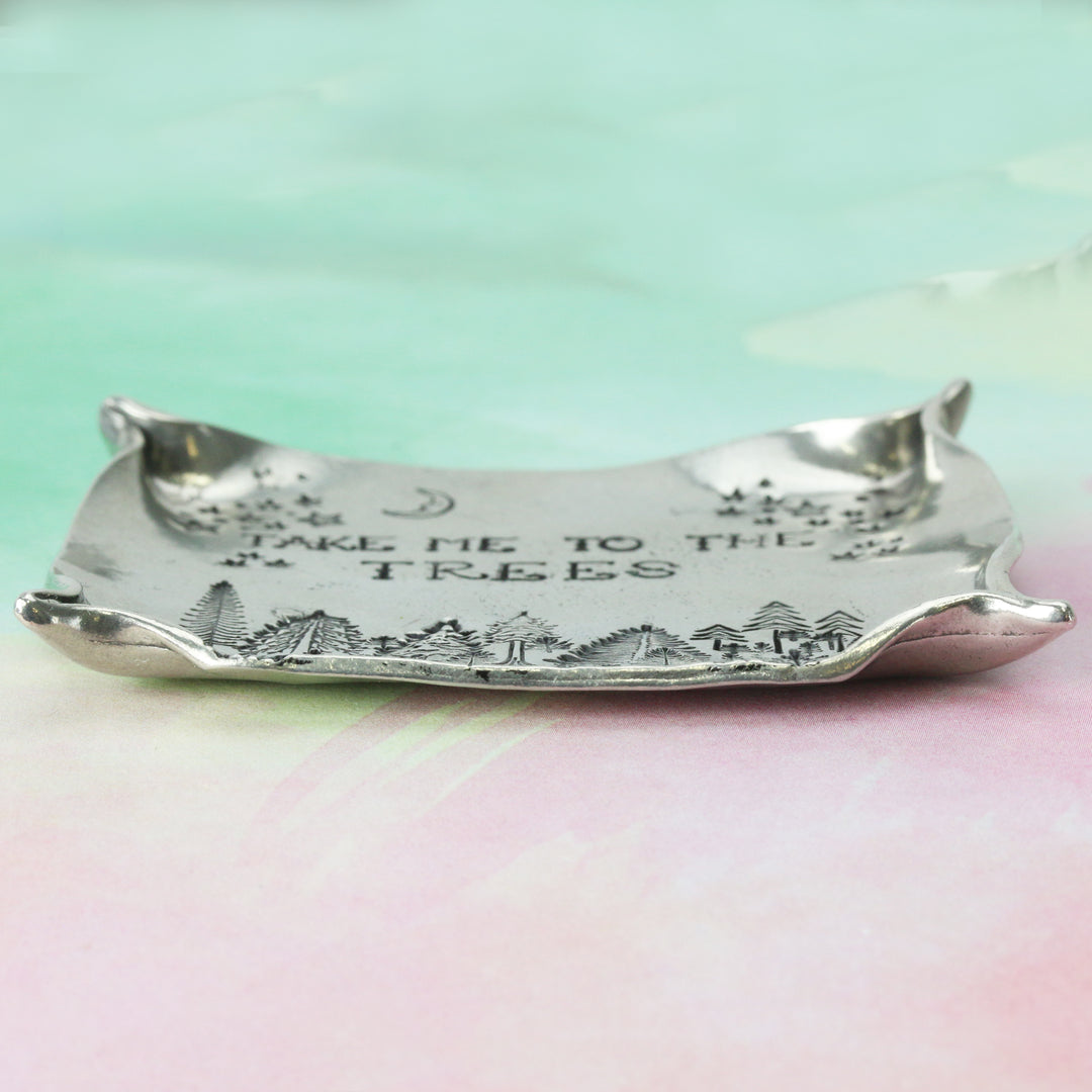 Pewter Rectangle Trinket Tray / Dish Keepsake Stamping Blank - Beaducation Original