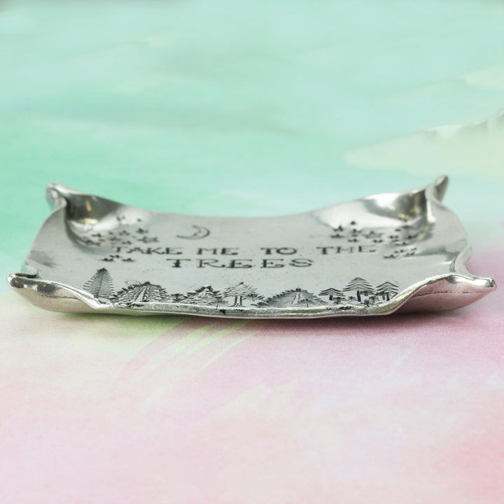 Pewter Rectangle Trinket Tray / Dish Keepsake Stamping Blank - Beaducation Original
