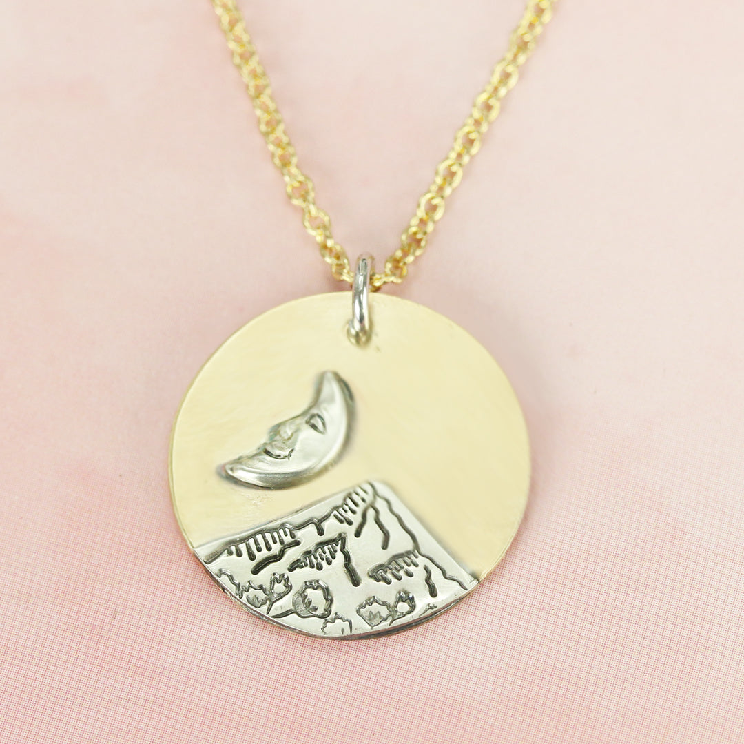 Mt Hood Mountain Metal Design Stamp, 14mm - Beaducation Original
