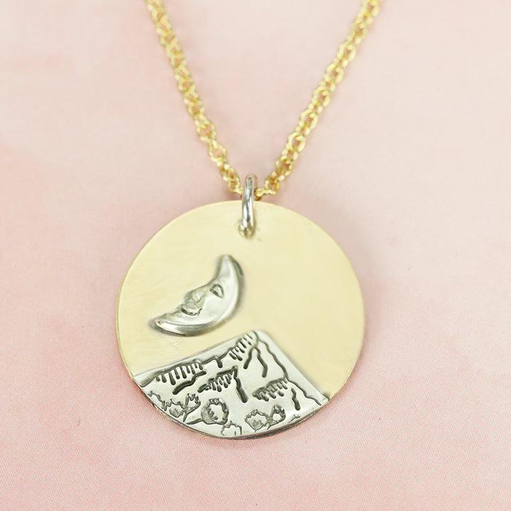 Mt Hood Mountain Metal Design Stamp, 14mm - Beaducation Original