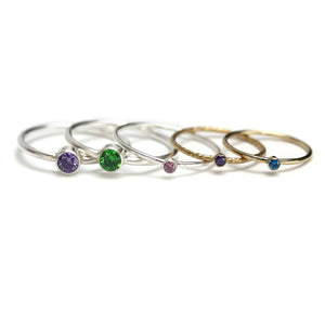Gold Filled 4mm Bezel Stacking Ring, SIZE 5