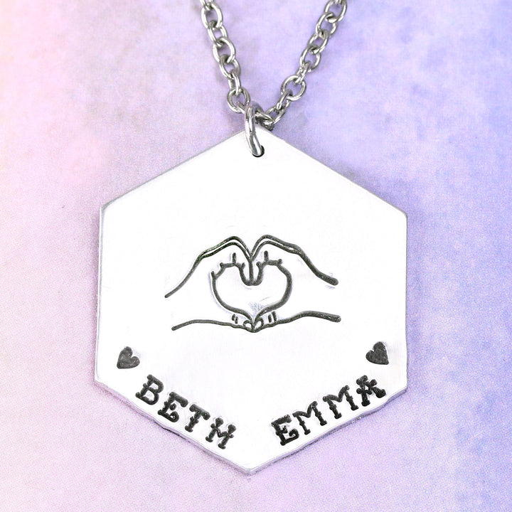 Heart Hands Metal Design Stamp, 14mm - Beaducation Original