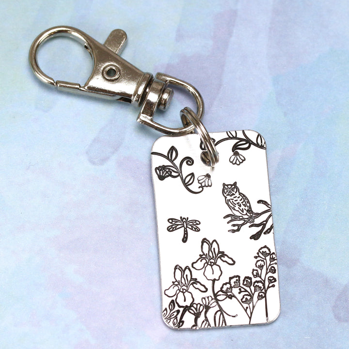 Owl Facing Left Metal Design Stamp, 8.3mm - Beaducation Original