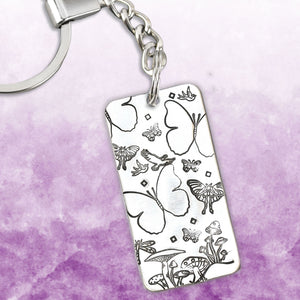 Two Open Wing Butterfly Metal Design Stamp, 17mm - Beaducation Original