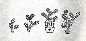 Cactus / Succulent Component Metal Design Stamp, 3.5mm - Beaducation Original