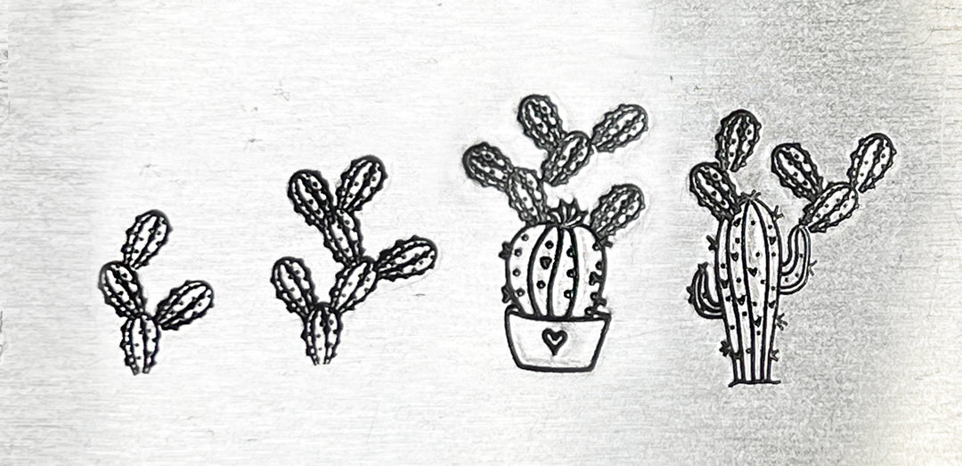 Saguaro Cactus / Succulent Metal Design Stamp, 11mm - Beaducation Original