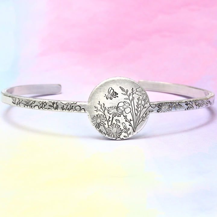 Poppy Bouquet Metal Design Stamp, 14mm - Beaducation Original