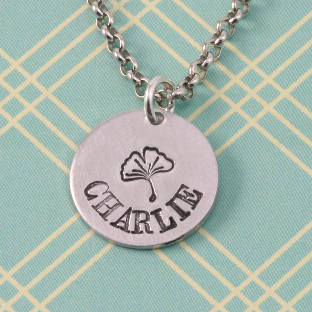 Ginkgo Leaf Metal Design Stamp, 5.25mm - Beaducation Original