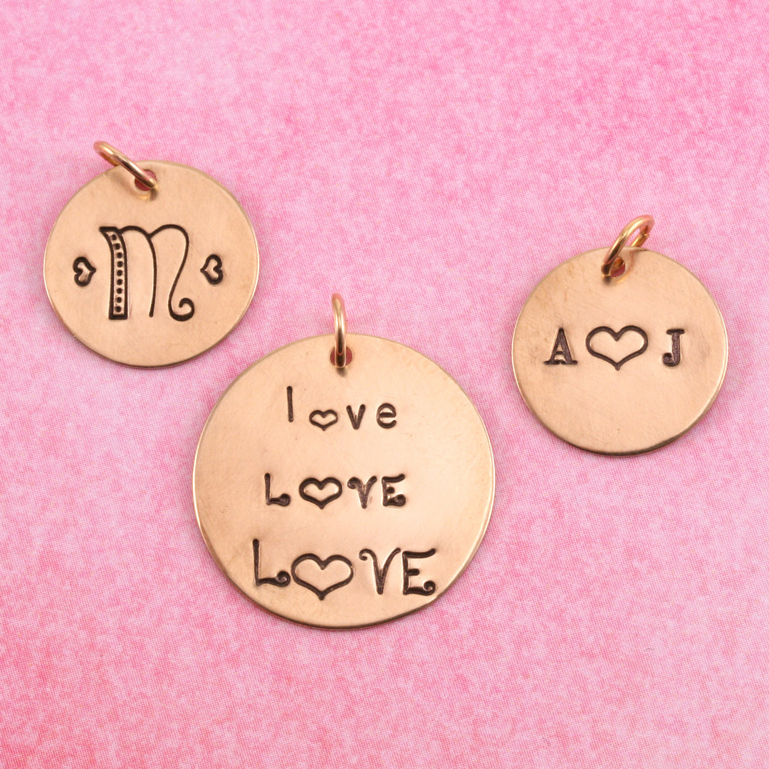 Fat Heart Metal Design Stamp 4.5mm - Beaducation Original