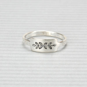 Sterling Silver Tab Ring Stamping Blank, SIZE 9*