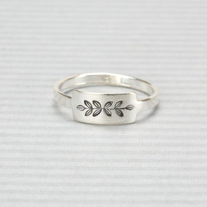Sterling Silver Tab Ring Stamping Blank, SIZE 8*