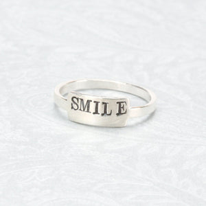 Sterling Silver Tab Ring Stamping Blank, SIZE 5*
