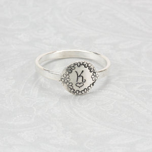 Sterling Silver Circle Ring Stamping Blank, SIZE 6*