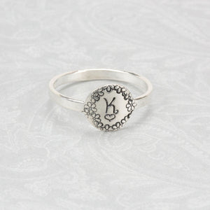 Sterling Silver Circle Ring Stamping Blank, SIZE 5*