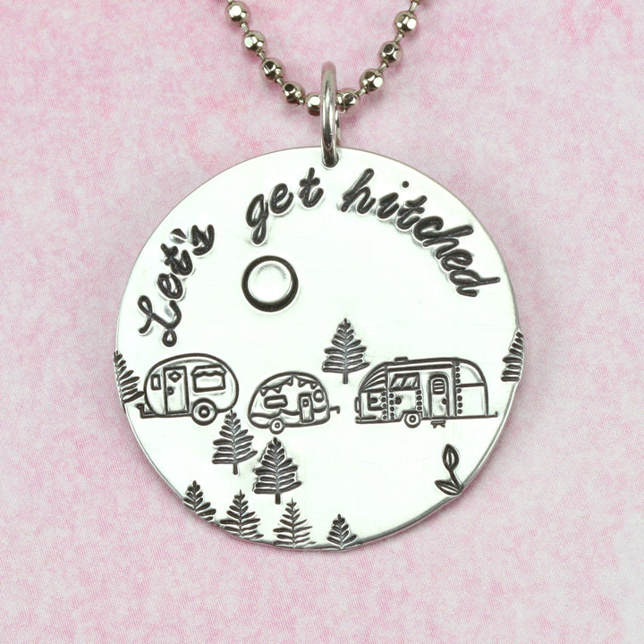 Large Camper Pointing Right Metal Design Stamp - Beaducation Original