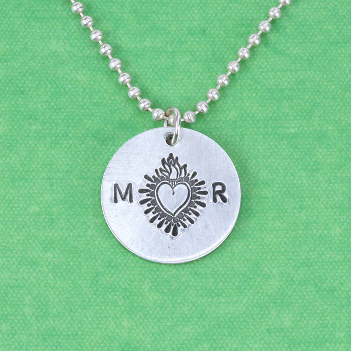 Large Sacred Heart Metal Design Stamp, 11.5mm Beaducation Original