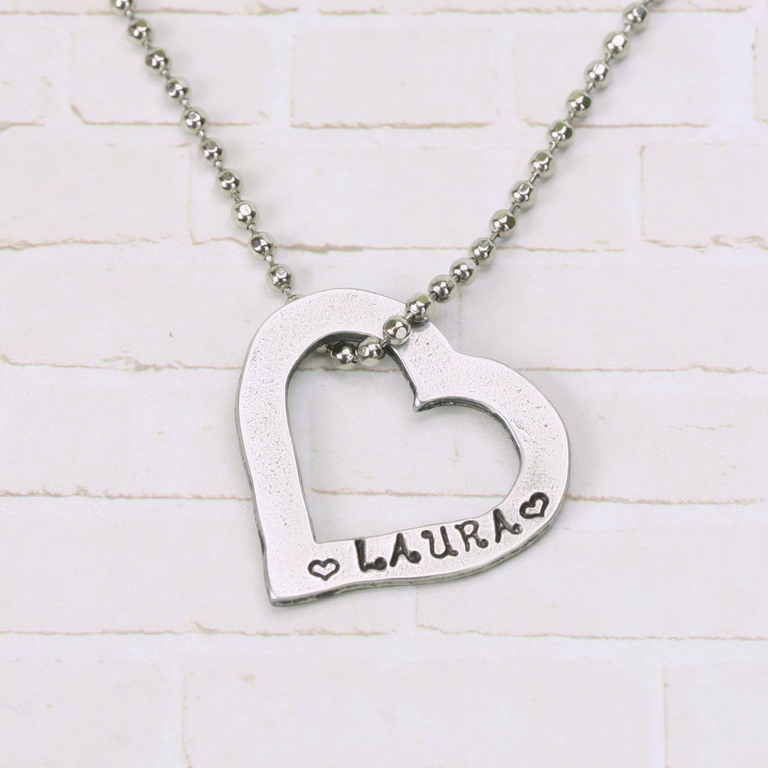Pewter Heart Washer, 24mm (.94") x 23mm (.91), 16g