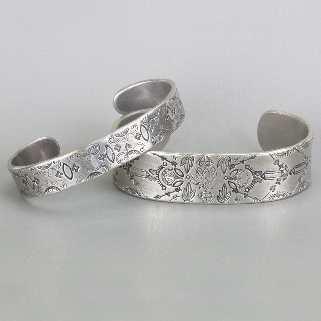 Pewter Bracelet Blank, 159mm (6.25") x 12mm (.48"), 12 Gauge