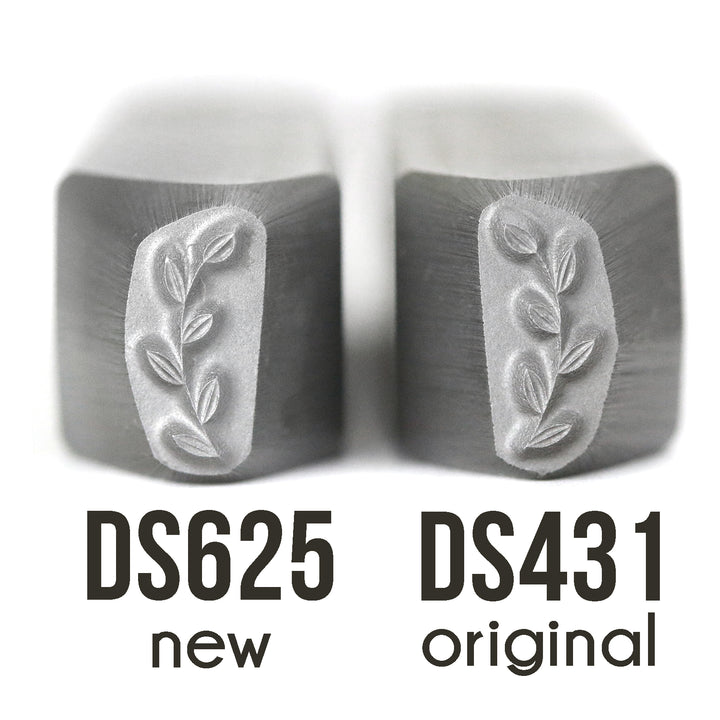 Garden Branch Border Curving Left Metal Design Stamp - Beaducation Original