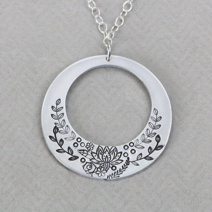 Medium Lotus Flower Metal Design Stamp, 8mm, Exact Series - Beaducation Original