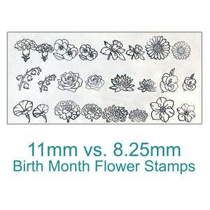 Gladiolus Metal Design Stamp, August Birth Month Flower, 11.2mm - Beaducation Original