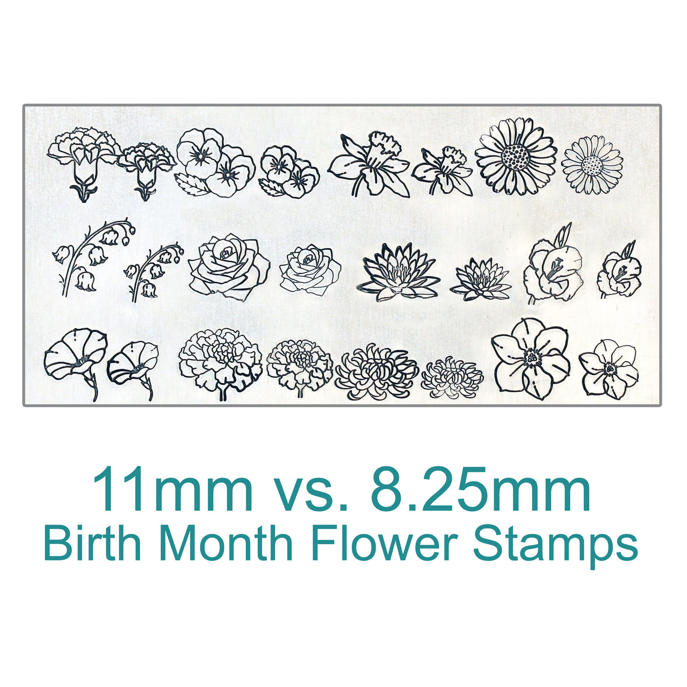 Metal Stamping Metal Stamp Set Flower