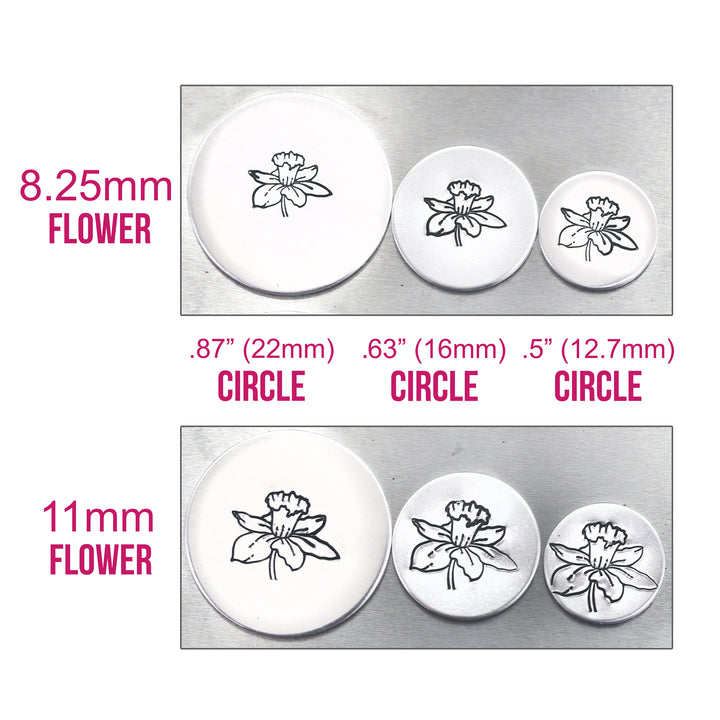 Daisy Metal Design Stamp, April Birth Month Flower, 11mm - Beaducation Original