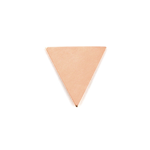 Metal Stamping Blanks  Copper Triangle, 19mm (.75") x 18mm (.71"), 24g, Pack of 5