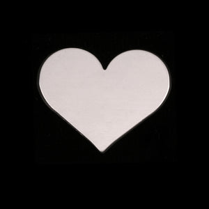 Metal Stamping Blanks Sterling Silver Classic Heart, 20mm (.79") x 17mm (.67"), 20g