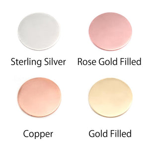 Rose Gold Filled Round, Disc, Circle with Hole, 8mm (.31"), 20 Gauge