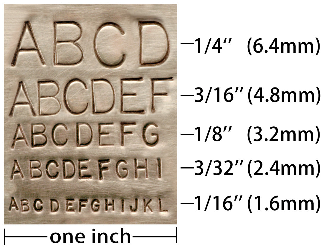 Beaducation Wackadoodle Uppercase Letter Stamp Set 1/8 (3.2mm)