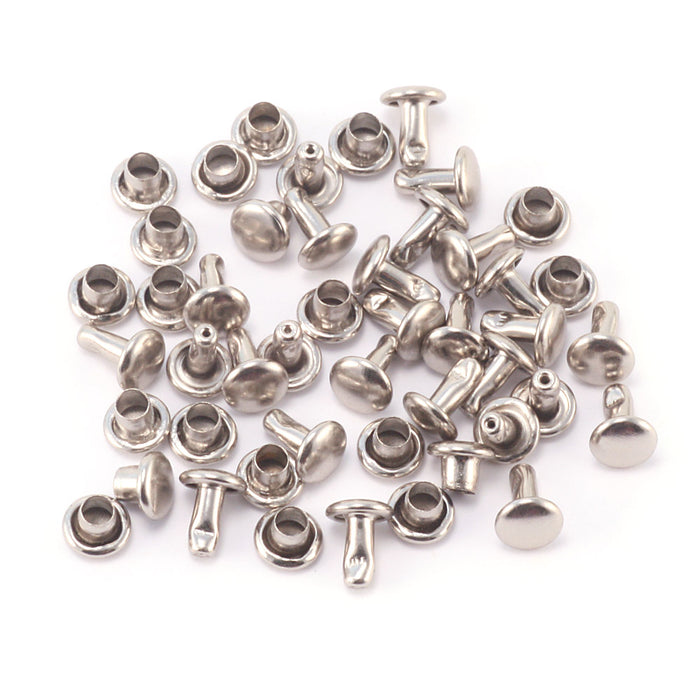 Nickel Plated 3/32" Snap Rivets, Pack of 50