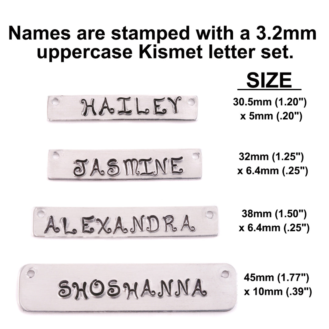 Aluminum Rounded Rectangle, 45mm (1.77") x 10mm (.39"), 18 Gauge, Pack of 10