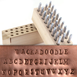 Metal Stamping Tools Beaducation Wackadoodle Uppercase Letter Stamp Set 1/8" (3.2mm)