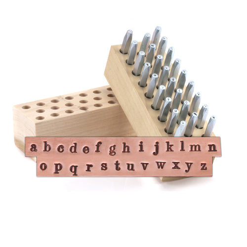 Metal Stamping Tools Beaducation Chronicle Lowercase Letter Stamp Set 3/32" (2.4mm)